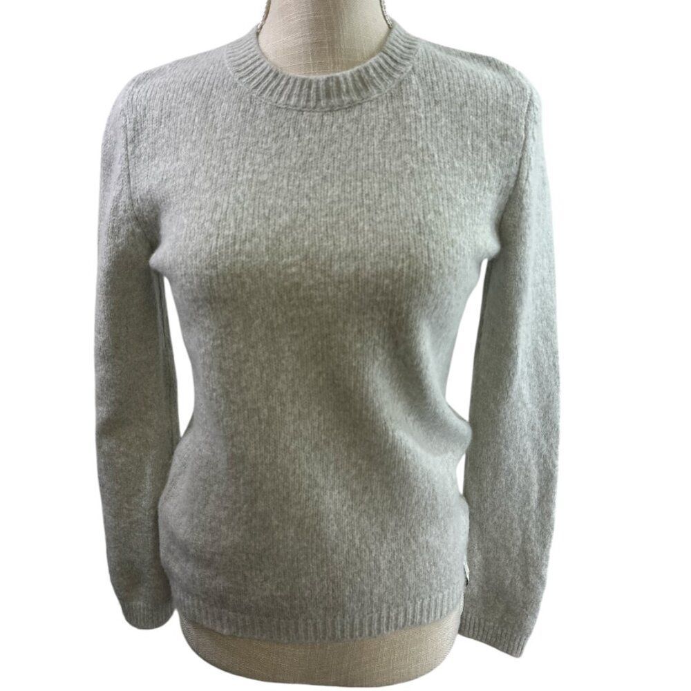 Henry Christ Cashmere Sweater Grey Metallic Gold Women's sz M Quiet Luxury